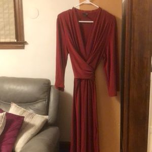 Women’s long sleeve red dress